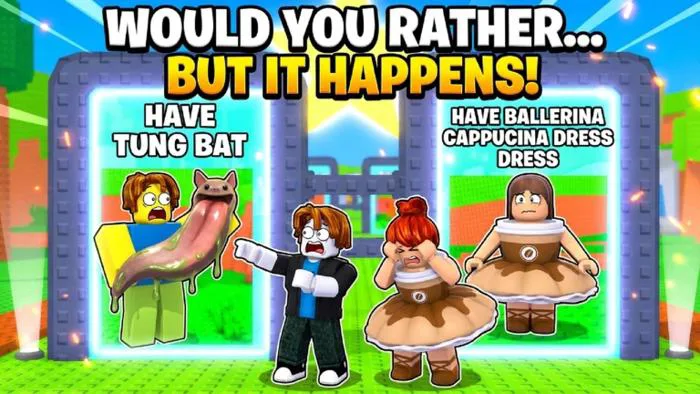 Would you rather but it happens MEMES 😂 | Roblox Game - Rolimon's