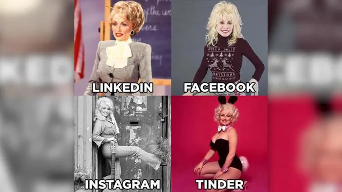 That 'LinkedIn, Facebook, Instagram, Tinder' meme was started by none other  than Dolly Parton | WGN-TV