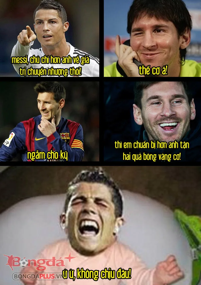 Ảnh chế bóng đá (7/1): Cuộc ganh đua Messi - Ronaldo