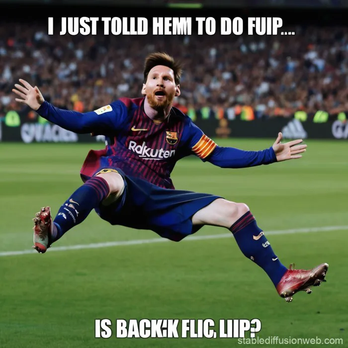 Lionel Messi Flying Meme | Stable Diffusion Trực tuyến