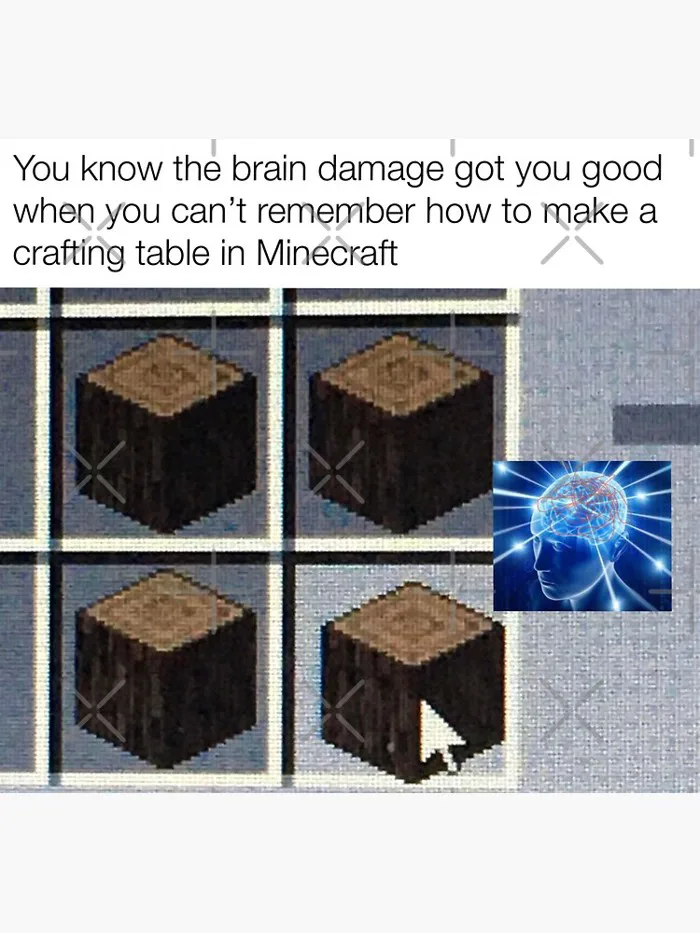 Minecraft crafting meme