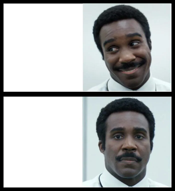 Đây là một template meme trống, mấy thằng ngốc nghếch! : r/SeveranceAppleTVPlus