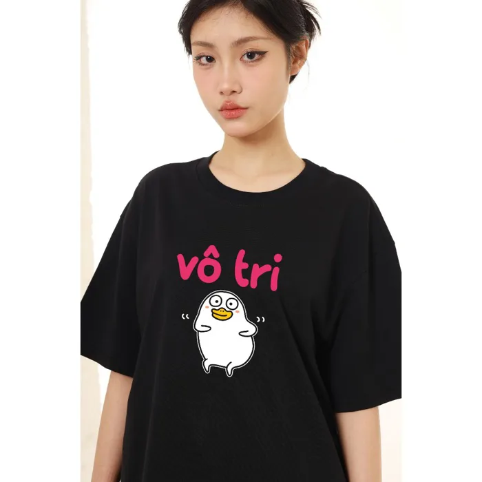 Áo Thun Vô Tri Vịt Đáng Yêu, Câu Nói Hài Hước Meme Độc Đáo Ngốc Nghếch 100% Cotton Cho Nam Nữ Unisex