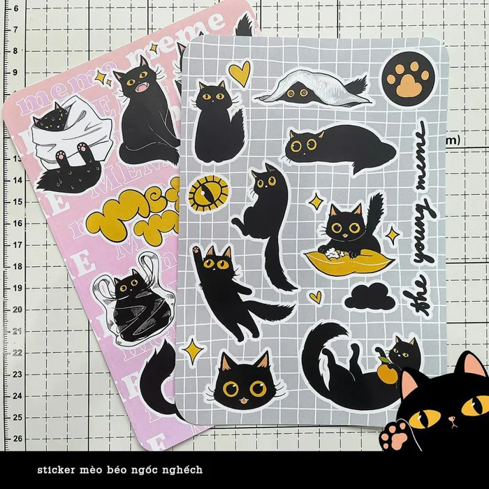 sticker mèo béo Meme ngốc nghếch