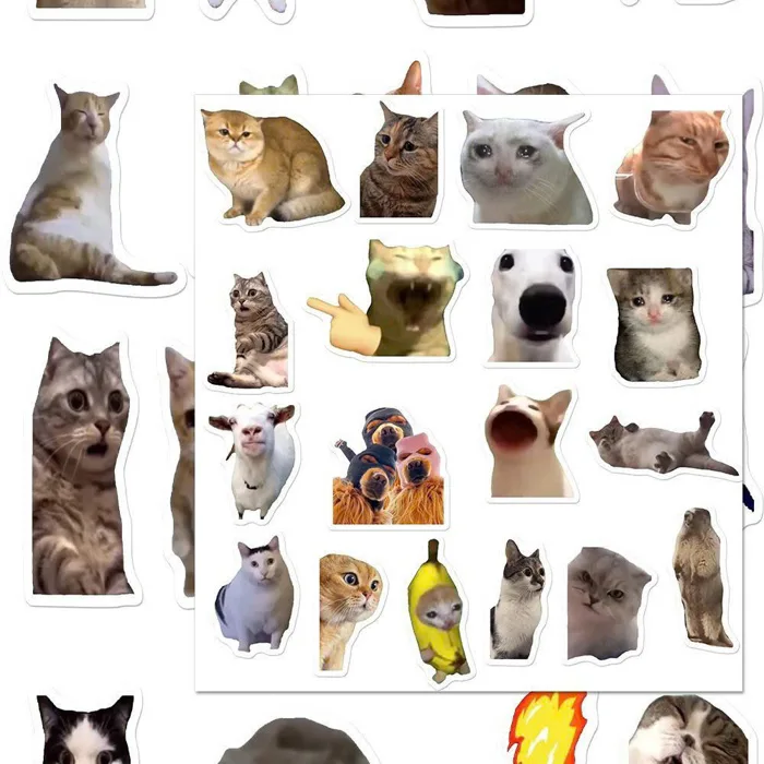 Set 100 Hình Dán Meme Mèo Ngốc Nghếch...
