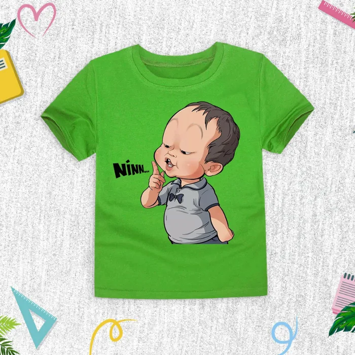 Áo POLYCOTTON In Hình MEME EM BÉ NÍN, dễ thương cho bé trai và bé gái size từ 10-90kg | Shopee Việt Nam