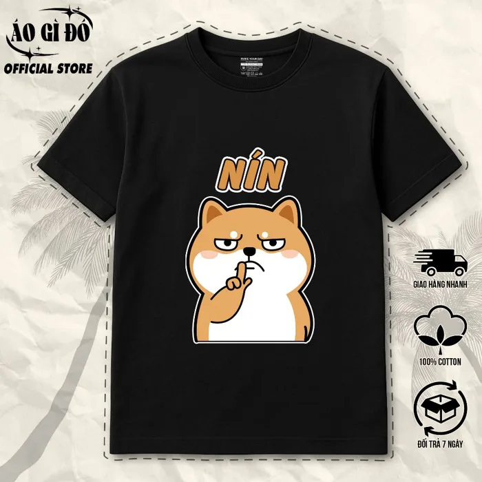 Áo Thun In Chữ Nín, Câu Nói Hài Hước, Meme Vui Nhộn, Cho Nam Nữ, Oversize, 100% Cotton, Văn Phòng | Shopee Việt Nam