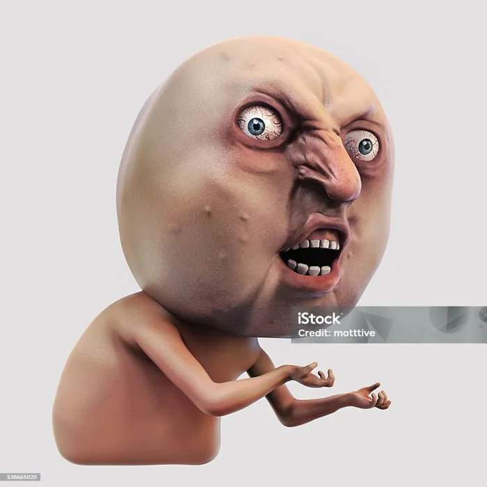 Internet Meme Why You No Rage Face 3d Illustration Stock Photo - Download Image Now - iStock