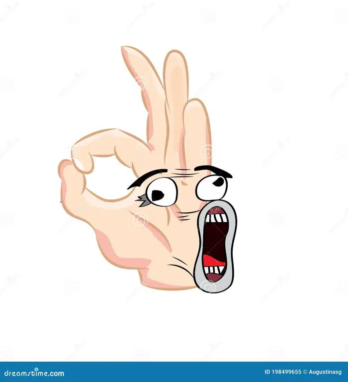 Crazy Internet Meme Illustration of OK Symbol Stock Illustration - Illustration of funny, shouting: 198499655