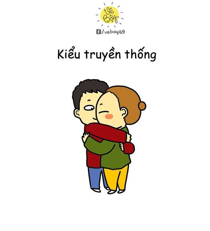 1. Ôm nhau thắm thiết