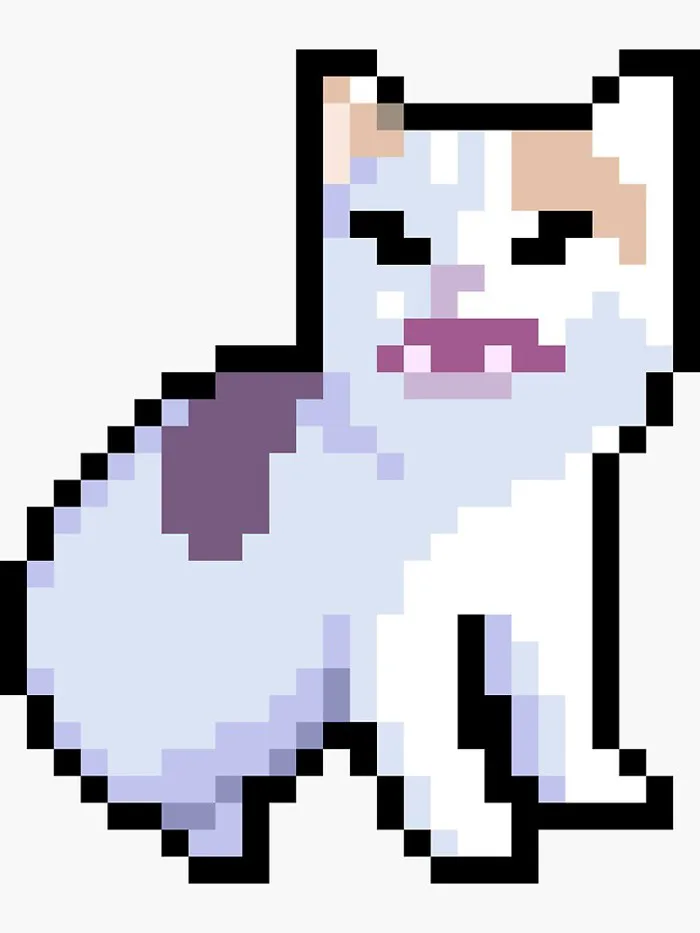 meme cat pixel art