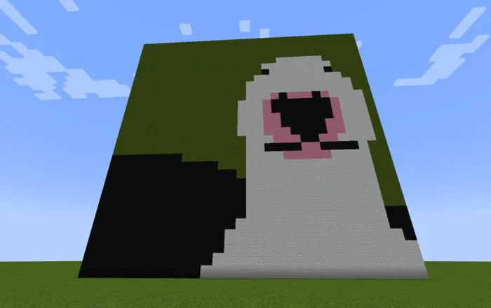 Bull Terrier Meme Pixel Art (30x30) | Minecraft Pixel Art #17645