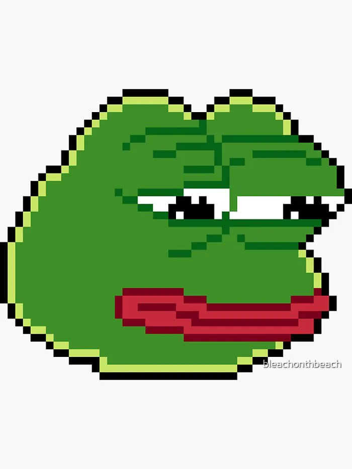 Sad Pepe Meme Pixel Art