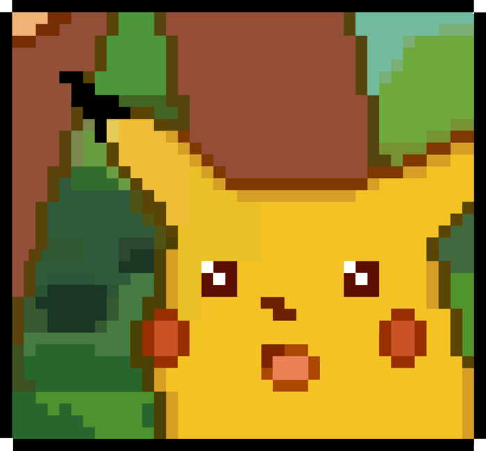 Pixel Art of the Pikachu meme by neeann on DeviantArt