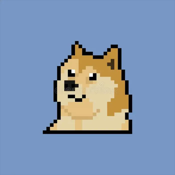 Doge Isolated. Dog Pixel Art Style Illustration. Funny 8 Bit . Stock Vector  - Illustration of memes, style: 249826714