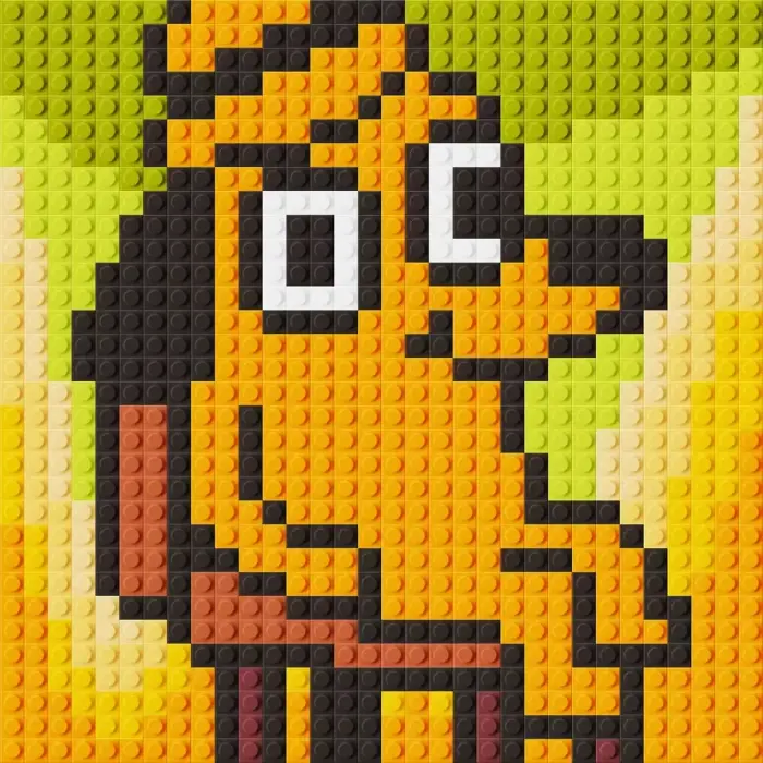 This Is Fine Art This Is Fine Meme Pixel Art Brick Mosaic