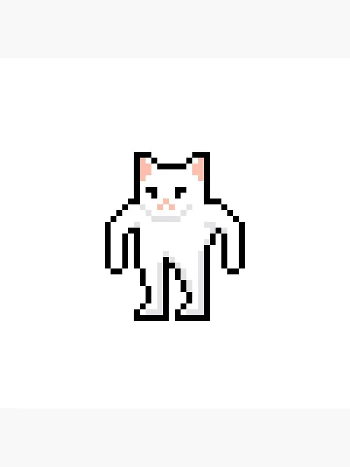 meme cat pixel art