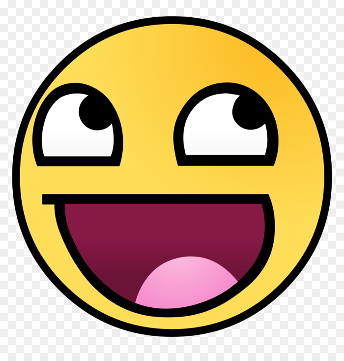 Happy Face Meme Png - Awesome Face Png, Transparent Png - vhv