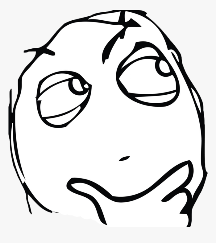 Meme Thinking Face Png, Transparent Png - kindpng