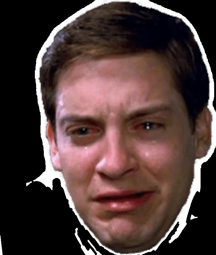 Crying Man Meme Transparent Background.png PNG Image