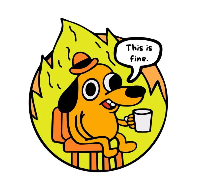 This is Fine Meme | Funny Clipart | Digital Download | PNG, JPG, SVG, Eps,  Dxf - Etsy