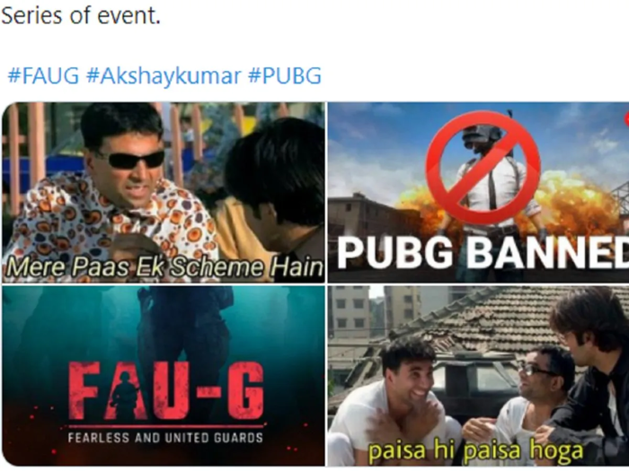 FAUG game| 'Mere pass ek scheme hai': Akshay Kumar's FAU-G announcement  after PUBG ban triggers meme fest online | Trending & Viral News