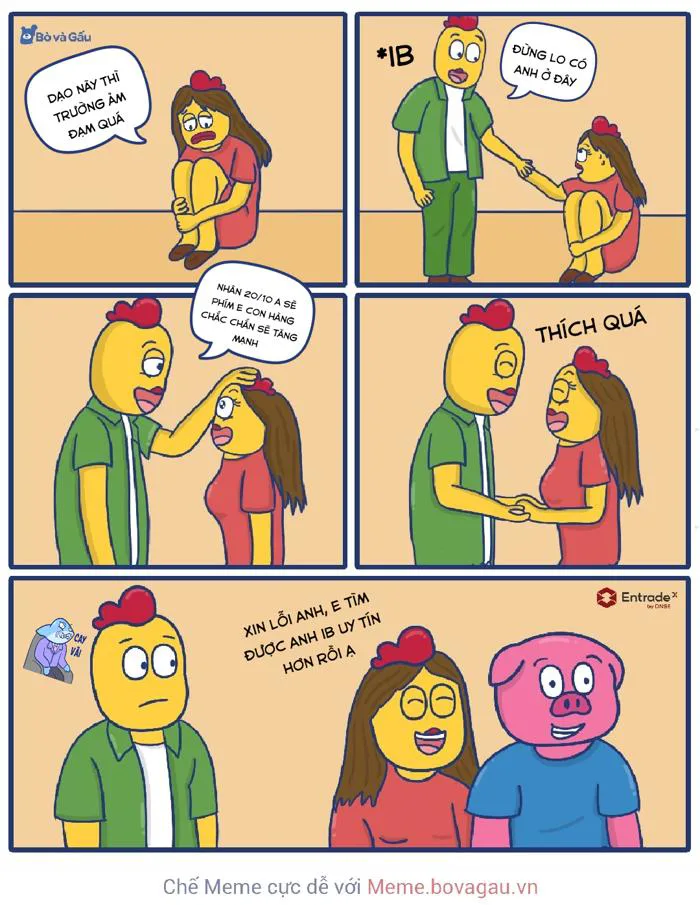 Tổng hợp meme dao kề cổ cực hài hước dành cho nhà đầu tư
