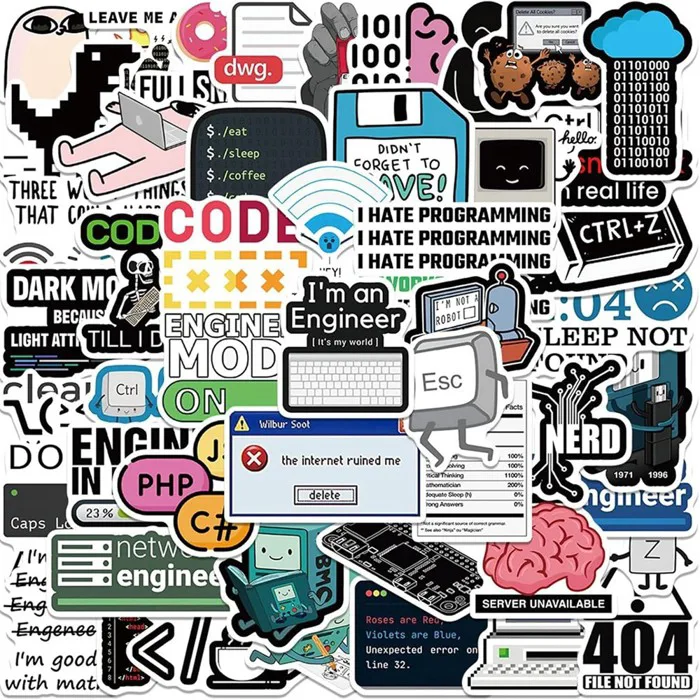 Bộ 50 Ngộ nghĩnh Lập Trình Meme Dán Java JS Php Docker Html Cloud Ngôn Ngữ  Đề Can Máy Tính Laptop 404 Mạng Lỗi Miếng Dán Trang Trí Miếng Dán | Shopee  Việt Nam