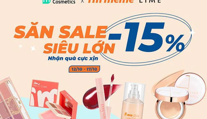 Lime x I'm Meme] Săn Sale Siêu Lớn -15% - Mint Cosmetics - Save The Best  For You!