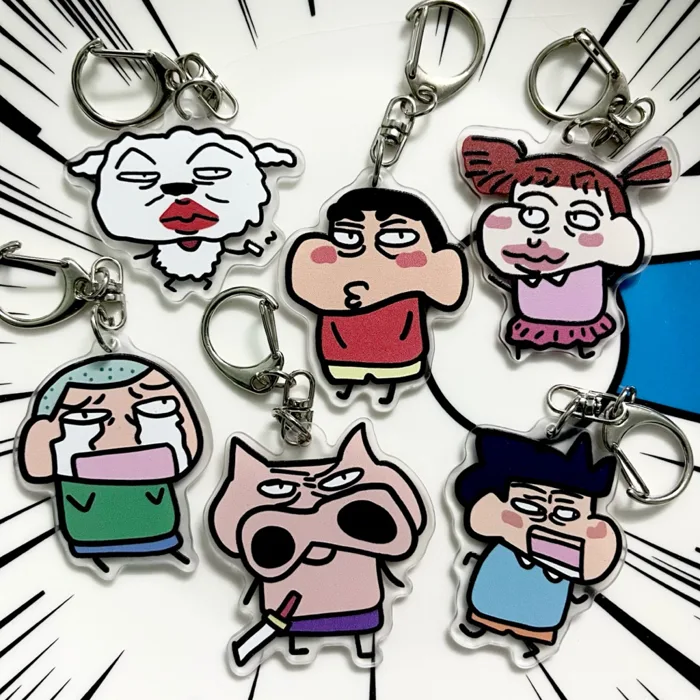 (Ảnh shop tự chụp ) Móc Khoá Meme Cậu Bé Bút Chì Shin Má Hồng Chúm Chím🫦