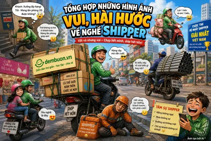 Tổng Hợp Những Hình Ảnh Vui, Hài Hước Về Nghề Shipper - Việt Nam Overnight