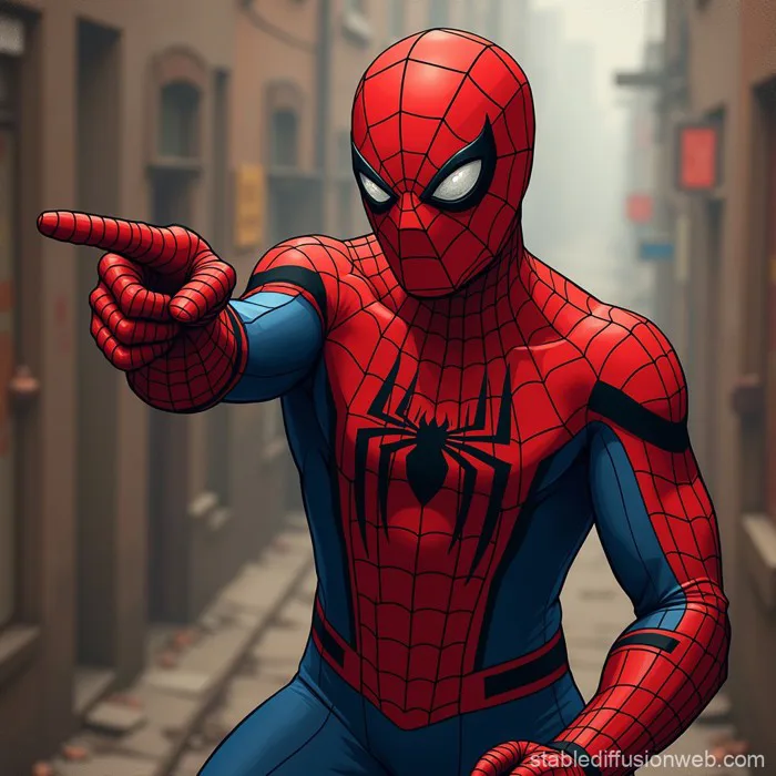 Spiderman Meme Pointing Scene | Stable Diffusion Trực tuyến