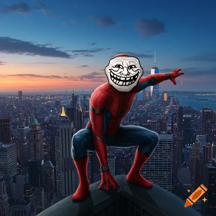 Spiderman Meme created on Craiyon
