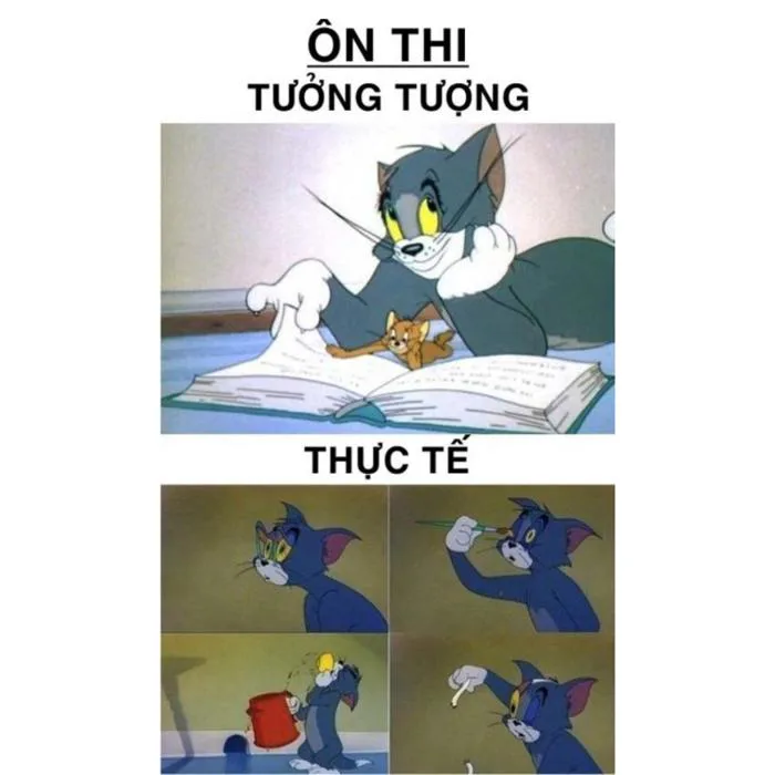 Meme Thi Cử Cực Hài Dành Cho Team Ôn Thi Trong Nước Mắt