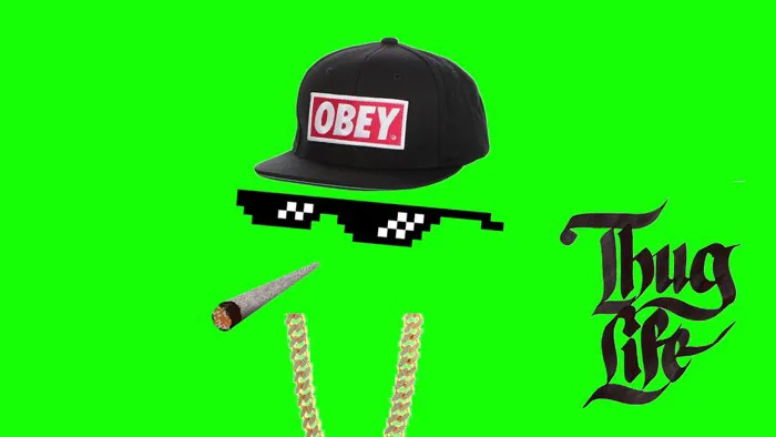 thug life green screen with music animation free stock footage thuglife  video glasses overlay