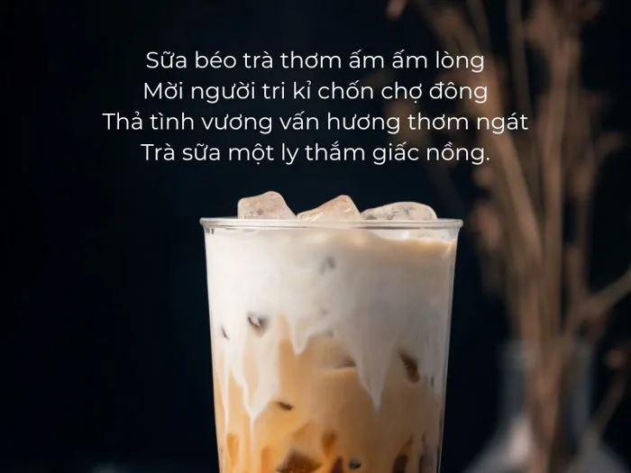 200+ stt trà sữa hay, cap uống trà sữa thả thính hài hước dễ thương
