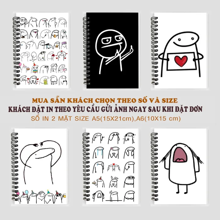 Sổ tay sổ vẽ người que kute dễ thương thước người que meme bựa hài hước | Shopee Việt Nam