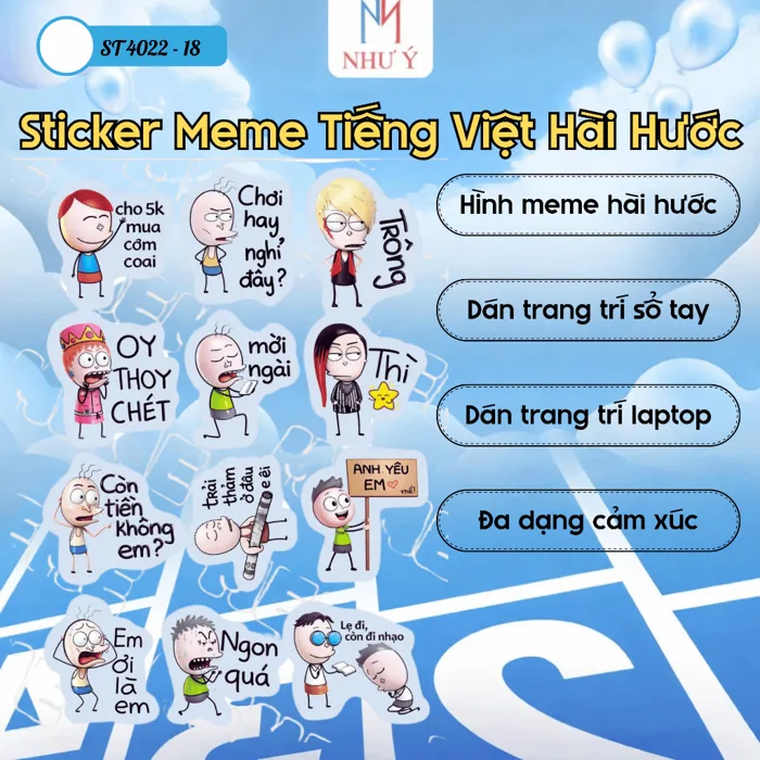 Sticker Meme Tiếng Việt Hài Hước Ver Hội Thoại Bá Đạo – Cà Khịa Nhẹ | Dán  Sổ Tay, Laptop, Điện Thoại - 1 Bộ 4 Tấm | Shopee Việt Nam