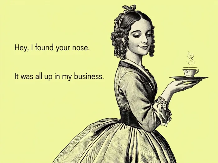 Humorous Vintage Illustration: 