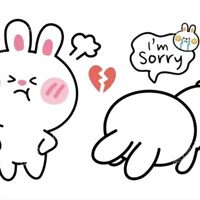 99+ ảnh meme xin lỗi người yêu cute, đáng yêu, hài hước