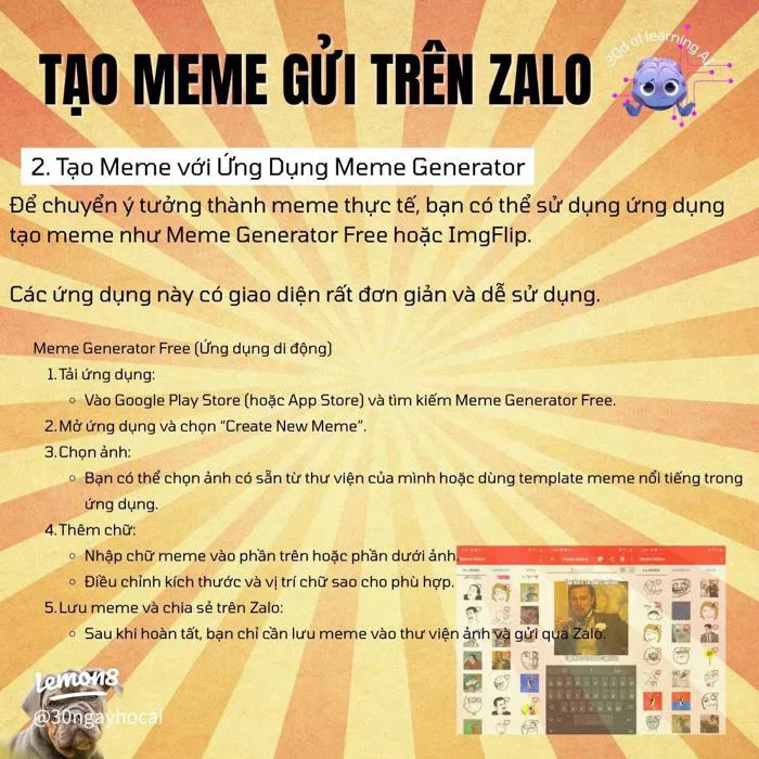 Cách tạo meme cực hài từ ảnh & AI: từ 