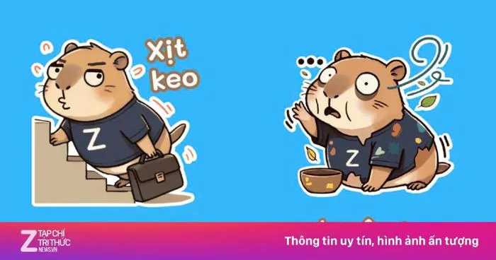 Cả 'vũ trụ Capybara' thu bé lại bằng bộ sticker Zalo | Znews.vn