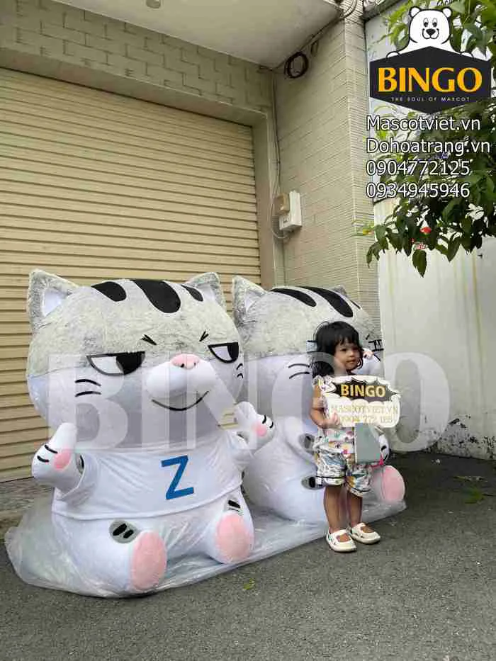 Mô hình trưng bày mèo Zalo – Mascot